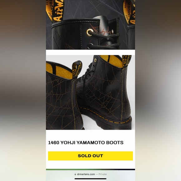 DR. MARTENS X YOHJI YAMAMOTO 1460 Remastered- sz. US 11M/12L - Picture 4 of 16